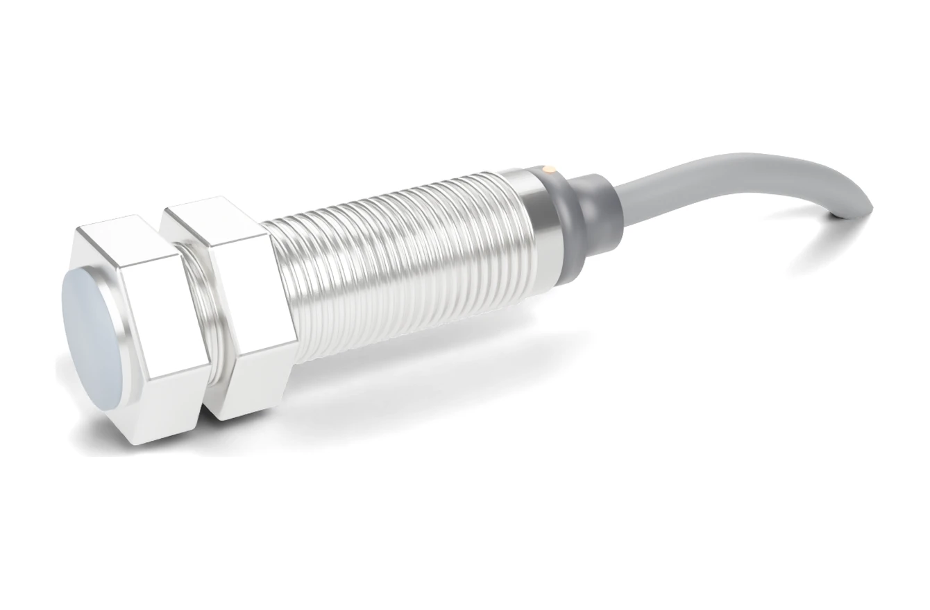 Rendering eines bündigen induktiven SEGMENsensor-Näherungsschalters M18 mit 2 m Kabel