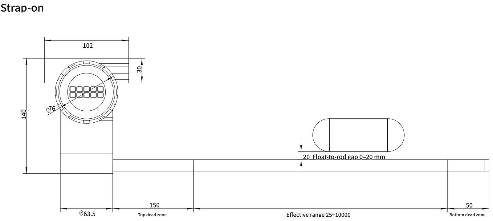 SE-LX10 dimension drawing (mm)