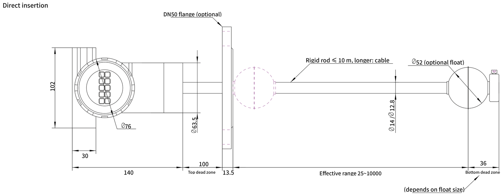 SE-LX20 dimension drawing (mm)