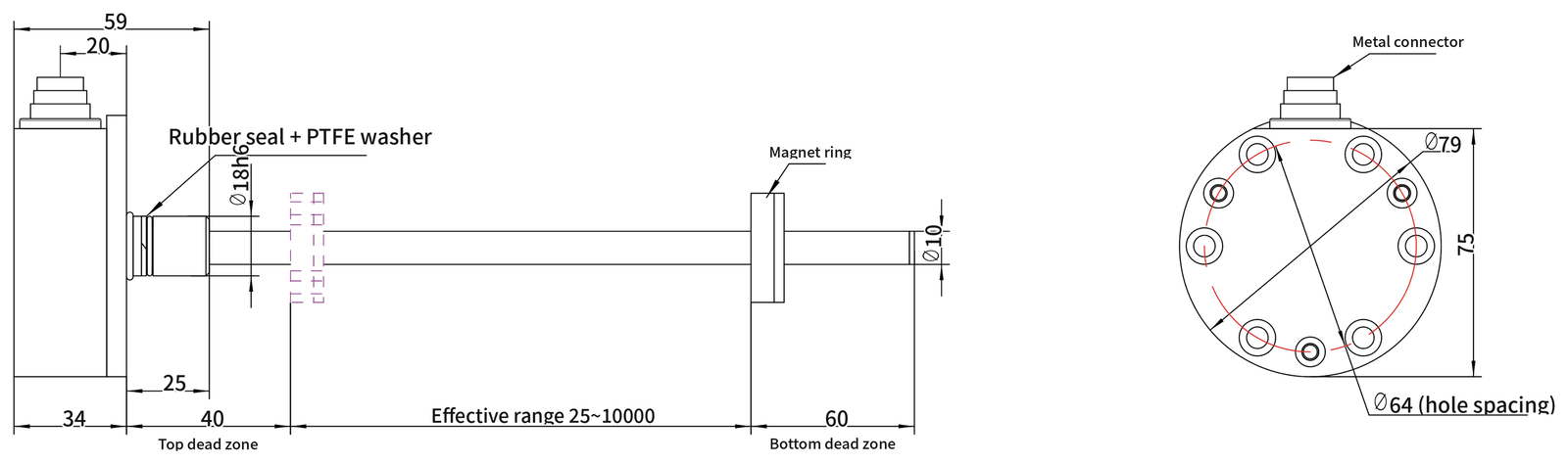 SGM-PF10 dimension drawing 2 (mm)
