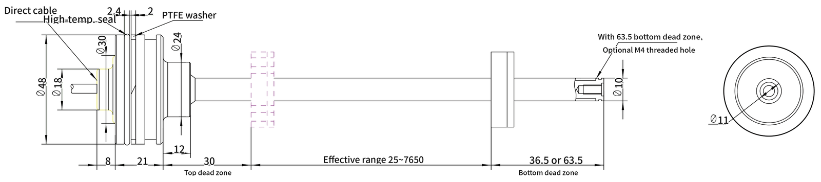 SGM-PF20 dimension drawing 2 (mm)