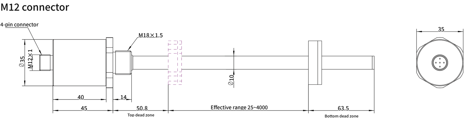 SGM-PR40 dimension drawing 1 (mm)