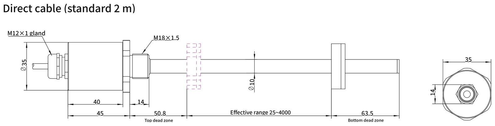 SGM-PR40 dimension drawing 2 (mm)