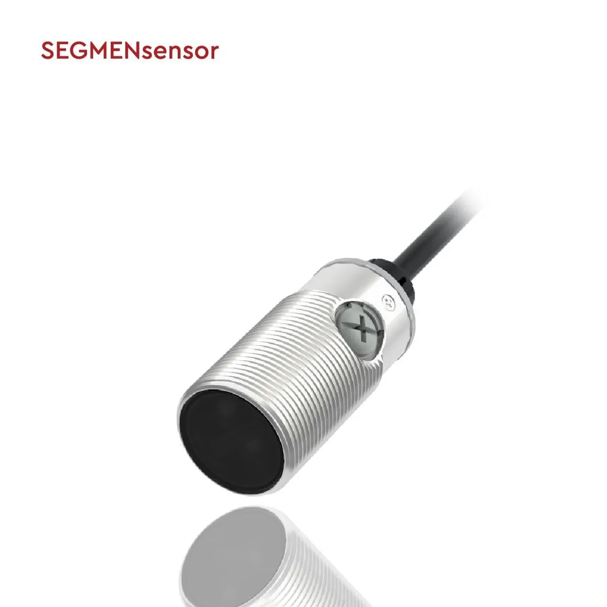 SEGMENsensor M18 through-beam photoelectric sensor with nickel-plated brass barrel housing