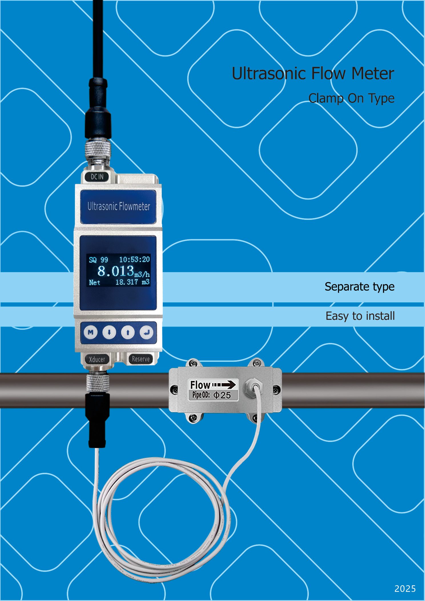 SEGMENsensor SEGX3 transit-time clamp-on ultrasonic flow meter