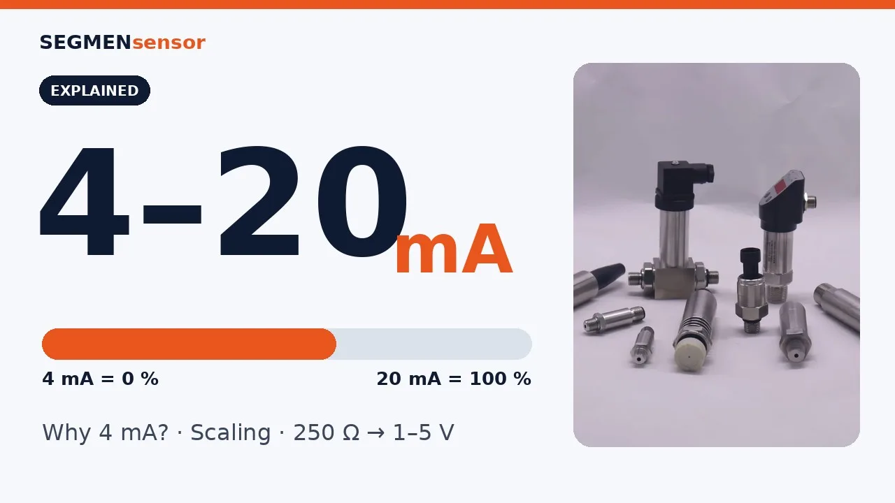 4–20 mA giải thích: thang đo, điểm 0 sống và điện trở 250 Ω